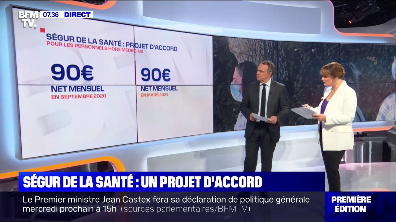 Ségur de la Santé: un accord trouvé sur une augmentation d'au moins 180 euros mensuels nets pour les soignants hors médecins d'ici mars 2021