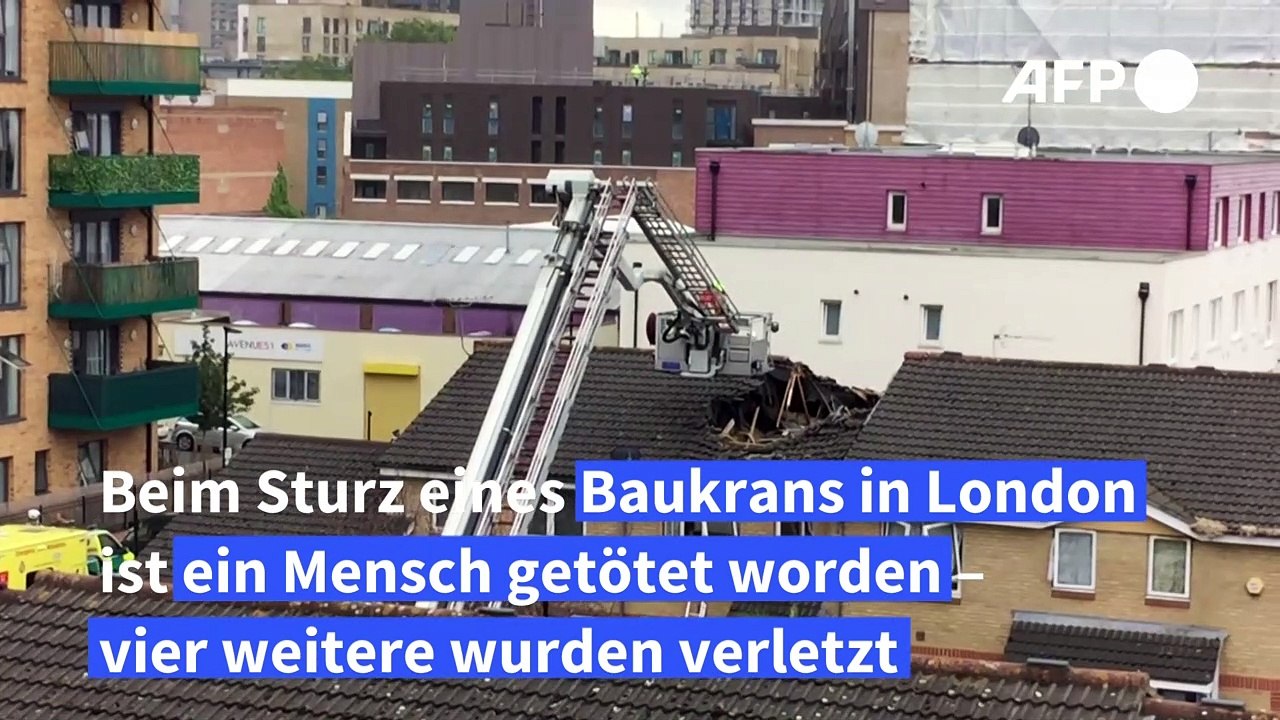 Eion Toter nach Sturz von Baukran auf Häuser in London