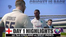 England vs West Indies 1st Test 2020 Day 1 Highlights Cricket 19 2020 gameplay