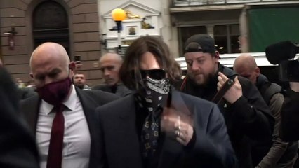 Johnny Depp and Amber Heard arrive for third day of hearing