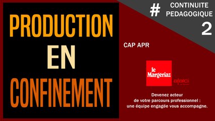 #CONTINUITE PEDAGOGIQUE AU MARGERIAZ  2 : les recettes des CAP APR