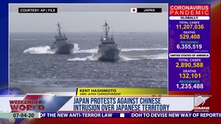 Japan protests against Chinese intrusion over Japanese territory
