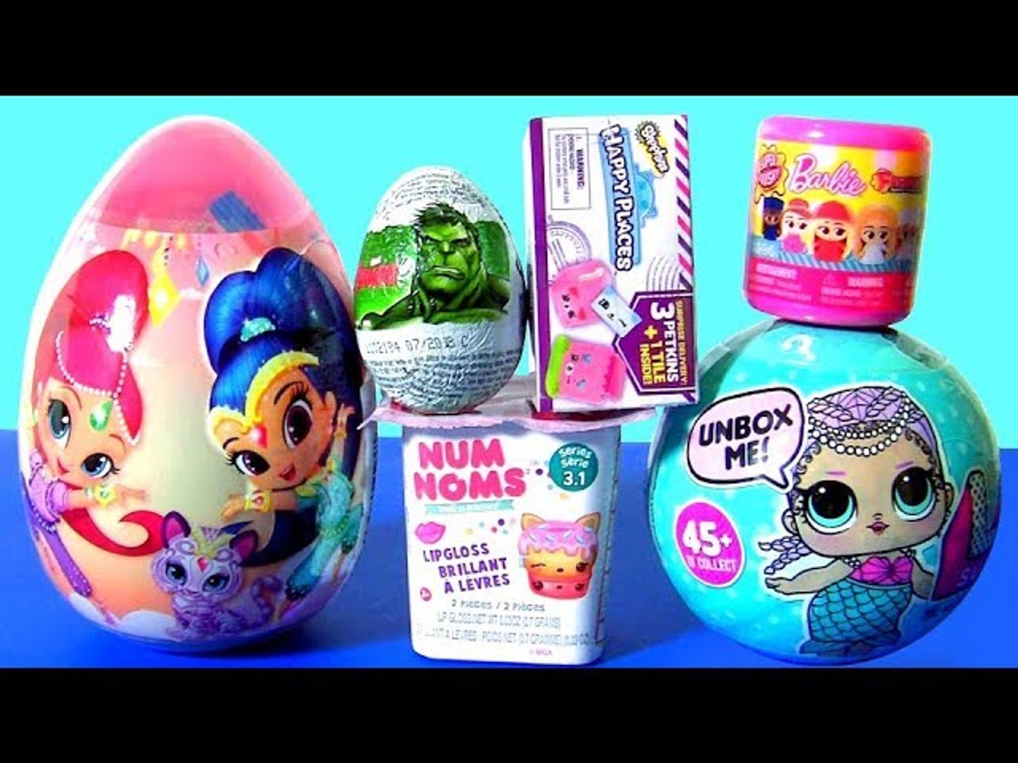New 5 Surprise Eggs SHIMMER AND SHINE with 3D Figures Inside 