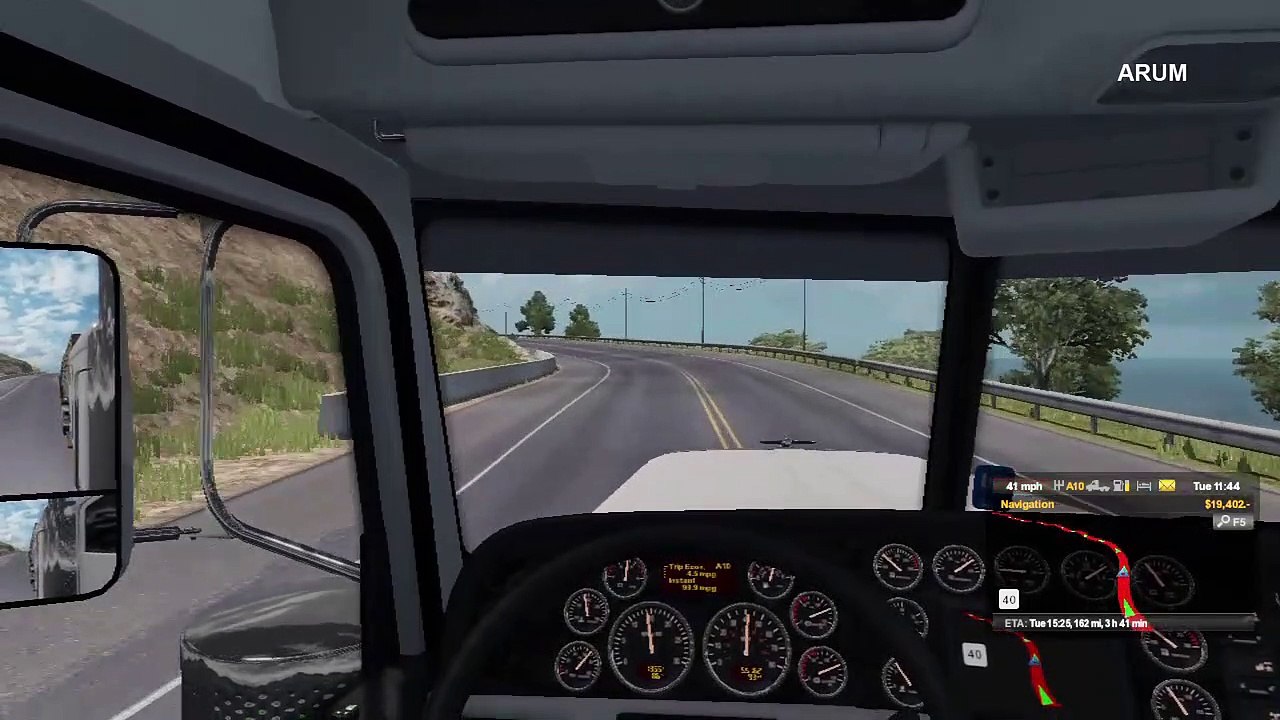 American Truck Simulator 2019 Gameplay Truk Gandeng Kirim Kayu dari San Francisco ke  Santa Maria