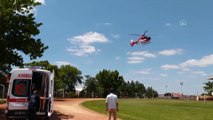 Ambulans helikopter, boğulma tehlikesi geçiren genç için havalandı - EDİRNE