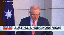 Australia ends Hong Kong extradition treaty, extends visas