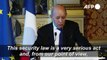 French foreign minister criticises Hong Kong security law