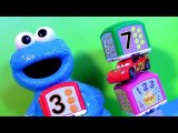 Cookie Monster Learn to Count Numbers Using Disney Pixar Cars Sesame Street Playset