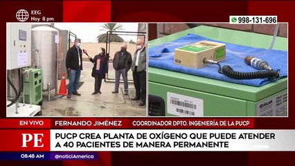 Primera Edición: PUCP crea planta de oxígeno para 40 pacientes de manera permanente