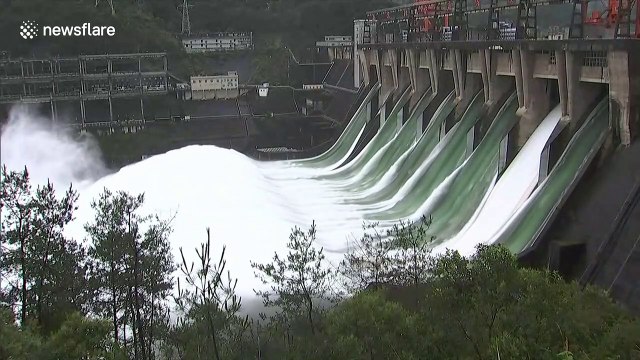 Chinese dam opens nine gates to discharge floodwater after heavy rains
