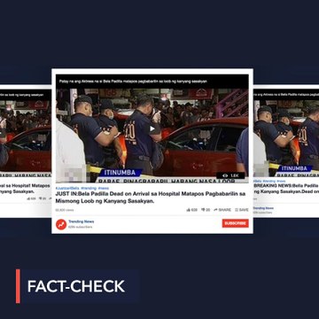 FALSE: Bela Padilla dies after being gunned down in car