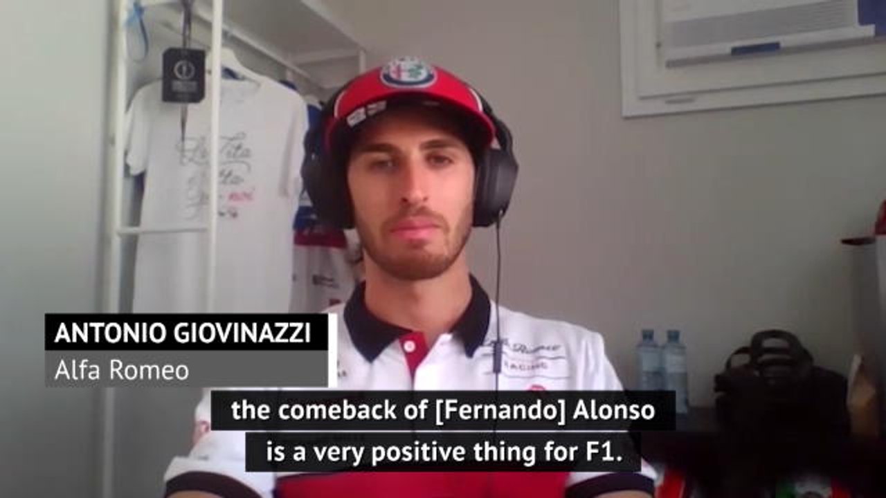 Antonio Giovinazzi delighted at the return of Fernando Alonso