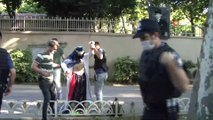 Dolmabahçe’de hareketli dakikalar: şüpheli kadın gözaltına alındı