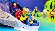 Imaginext Flash Superman Batman Flash Cyborg & Aquaman Try To Stop Injustice League Tryouts