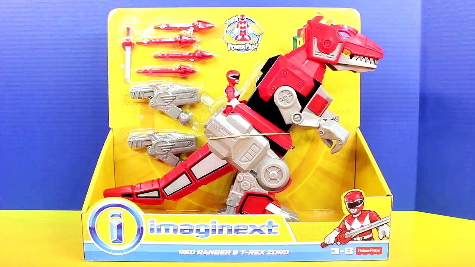 imaginext red ranger t rex zord