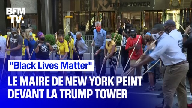 Le maire de New York peint Black Lives Matter devant la Trump Tower