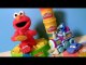 Play Doh Elmo Shape and Spin Cookie Monster Cars Lightning McQueen Disney Pixar playdough Playset