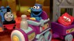 NEW Cookie Monster Food Train Railway Playset with Lightinng McQueen Disney Pixar cars toys