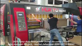 HUAYU-A series auto flexo printer slotter die cutter stacker