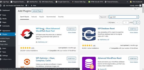 How to reset wordpress to default