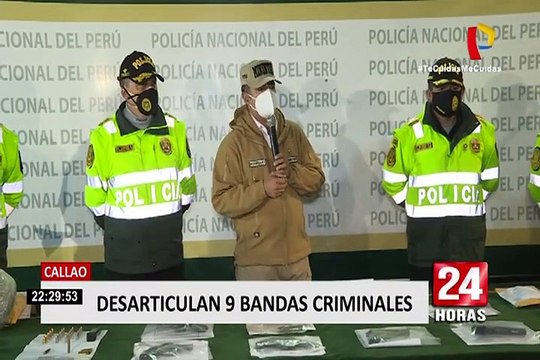 Callao: PNP desarticuló nueve bandas criminales