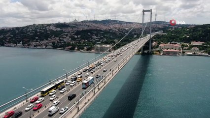 Köprüde 15 Temmuz ruhuyla pedal çevirdiler