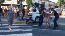 Causa un accidente en Lepe con heridos, baila en biquini ante la Policía y se resiste a ser detenida