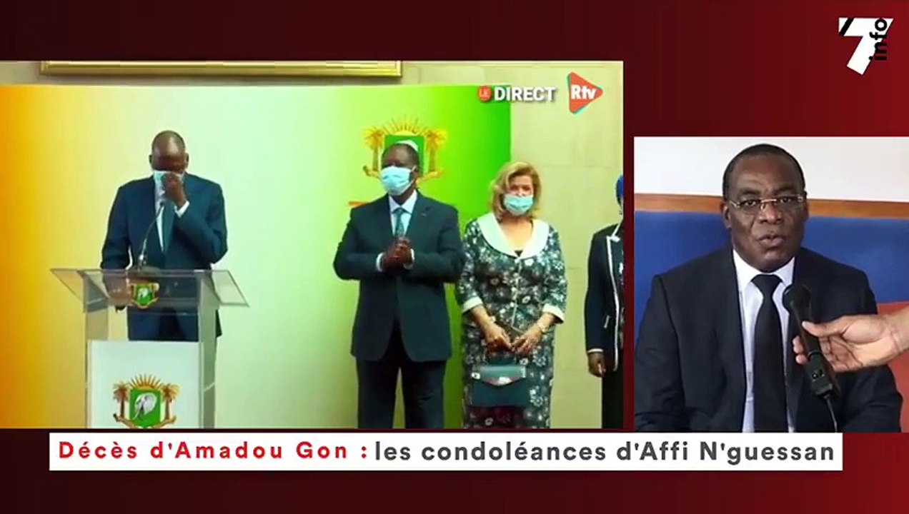 Décès d’Amadou GON Les condoléances d’Affi N’GUESSAN