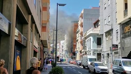 Incendio en el santa crucero barrio Salamanca