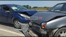 Report TV - Aksidentohen tre makina në Patok, 2 të rinjtë dërgohen me urgjencë në spitalin e Traumës