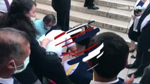 Meclis'te merdivenlerden düşen Beştaş, hastaneye kaldırıldı