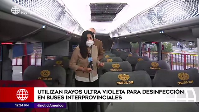 Edición Mediodía: Utilizan rayos ultravioleta para desinfección en buses interprovinciales
