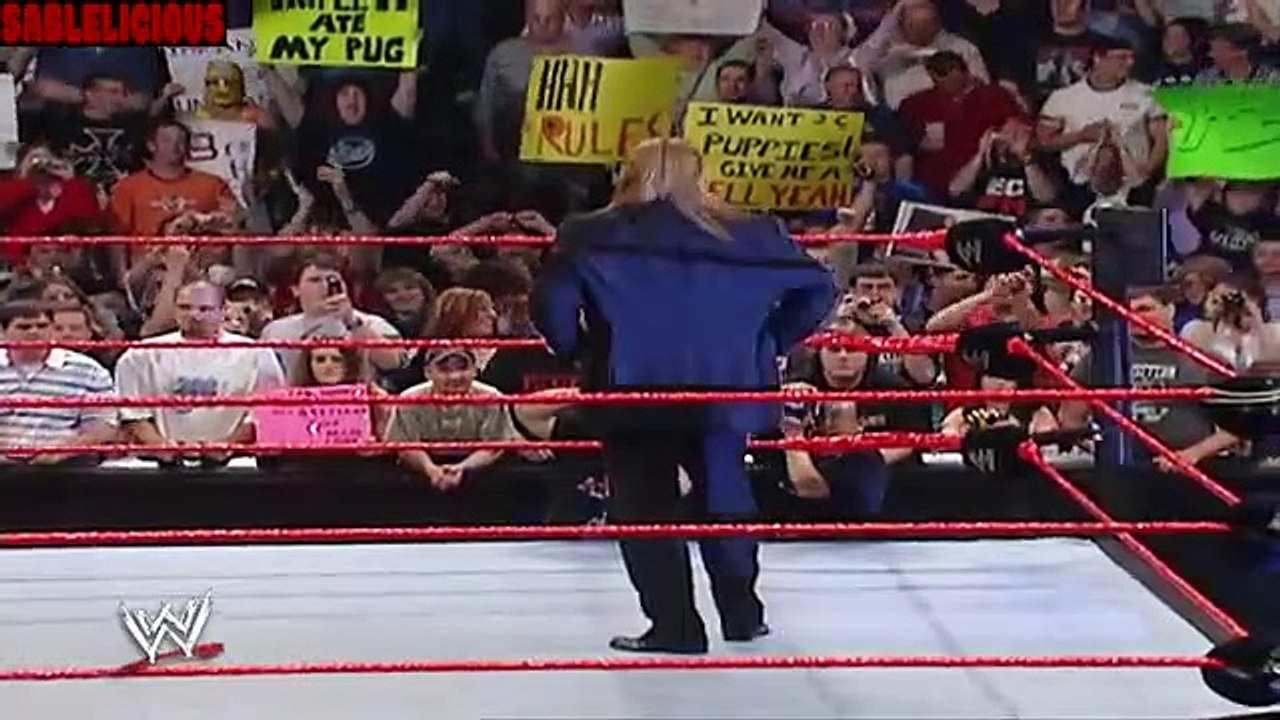 Triple H Walks Out From Raw Roster Raw May 9, 2005