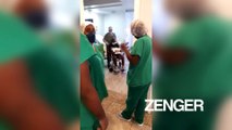 Medics clap for 110-year-old man after he beats COVID