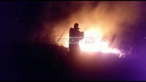 Report TV -Lezhë, zjarr në qendër të Blinishtit, u rrezikua shkolla fillore e fshatit!