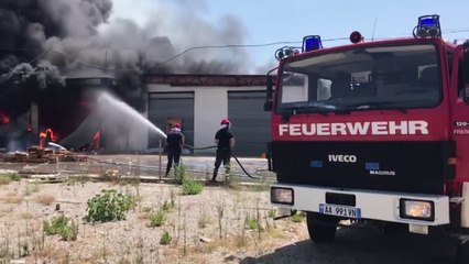 Ora News - Magazina me bojra përfshihet nga flakët në Zhupan të Fierit