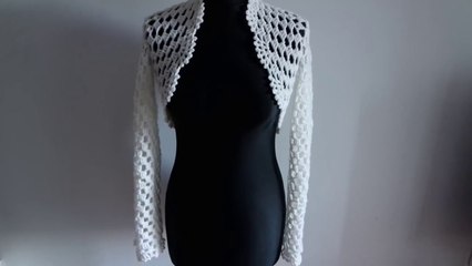 How to crochet bridal bolero Chaleco jacket for beginners | عمل بوليريه كروشيه خطوه بخطوه