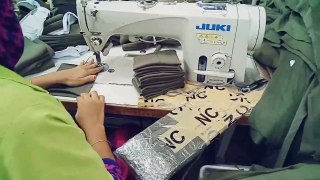 cuff sewing & fold by one operator