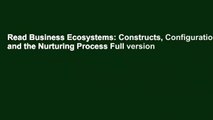Read Business Ecosystems: Constructs, Configurations, and the Nurturing