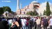 شاهد: أتراك يحتفلون بتحويل المعلم البيزنظي آيا صوفيا إلى مسجد