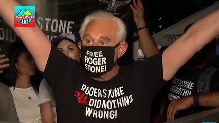 Скачать видео: Trump commutes prison sentence of longtime friend Roger Stone