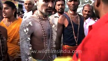 Speared for Murugan in Thaipusam, Tamil Nadu