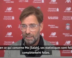 35e j. - Klopp : "Les statistiques de Salah sont complètement folles"
