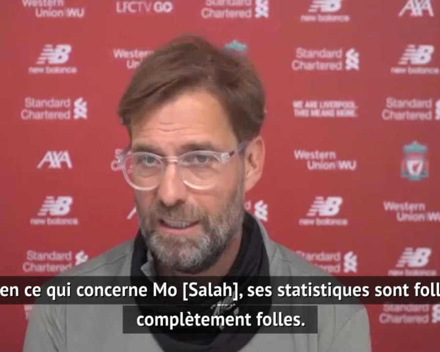 35e j. - Klopp : "Les statistiques de Salah sont complètement folles"