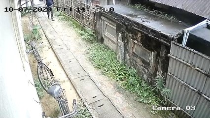 The scene of the bicycle theft was caught on CCTV