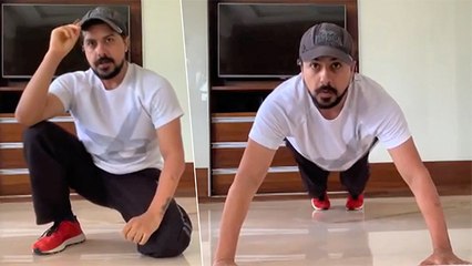 पुष्कर जोगने केले Hand Claps Push-Ups चॅलेंज