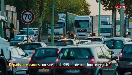 Départs en vacances : un rare pic de 955 km de bouchons enregistré