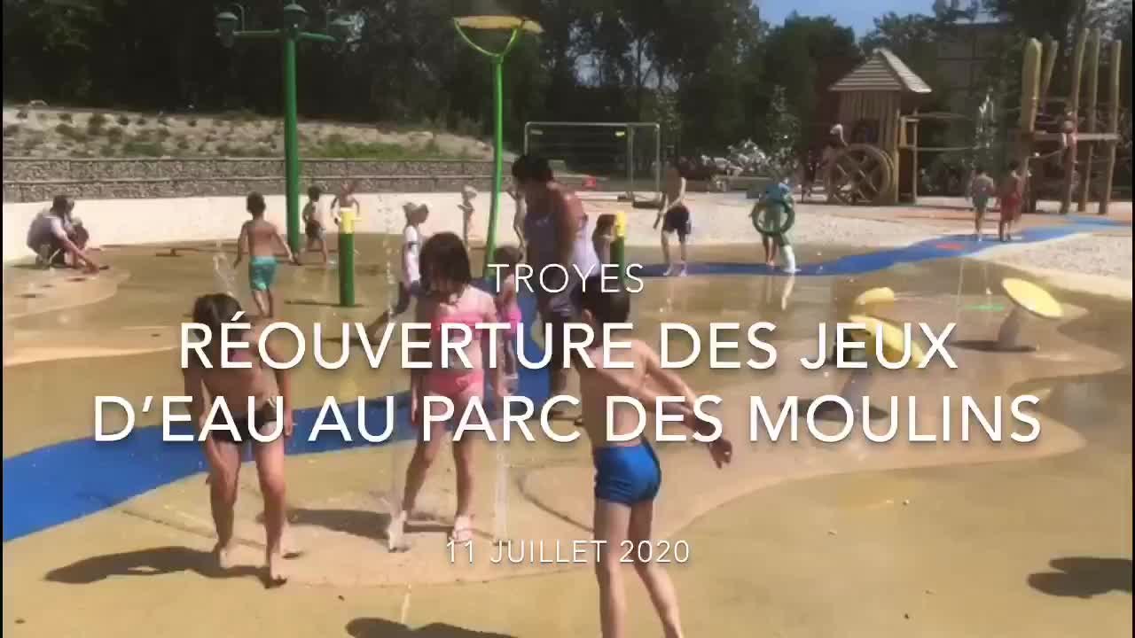 Réouverture des jeux d’eau au parc des Moulins de Troyes
