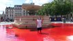 Animal rights activists arrested after dyeing iconic Trafalgar Square fountains blood-red