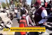 Arequipa: Mujer persigue al presidente Vizcarra suplicando ayuda